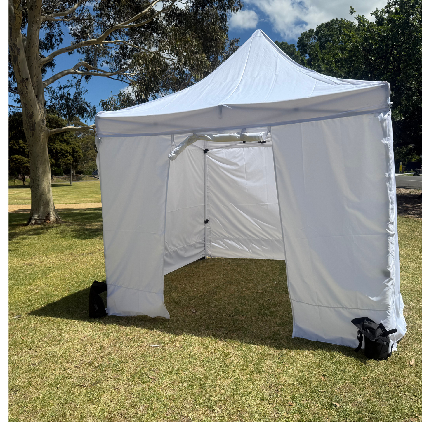 3X3M Folding Gazebo Powder-coated finish frame Marquee Pop Up Outdoor Shade Canopy White