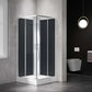 900x900x2000mm Black Shower Screen Cubicle Enclosure W/T Base Bathroom AD1806