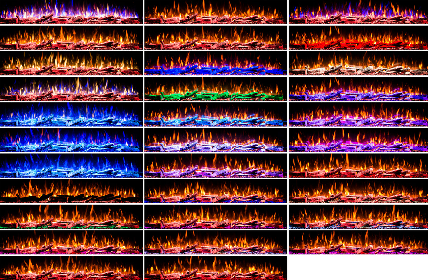 Down-light and ember Bed colour