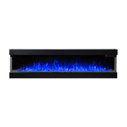 Lucia 72 inch 3 Sided Wall Mounted and Recessed/ Insert Electric Fireplace Heater