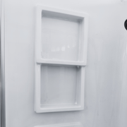 900x900x2050mm Corner Shower Cubicle Enclosure with Tray – 4mm Tempered Glass Silver Frame Sliding Doors