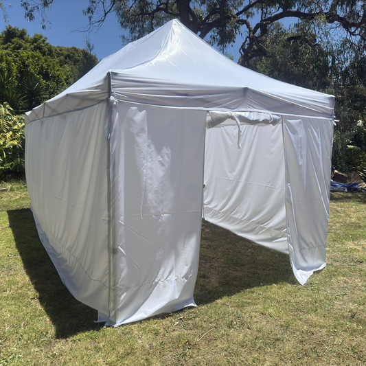 3X6M Folding Gazebo Powder-coated frame Marquee Pop Up Outdoor Shade Canopy White