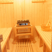 Greenland Outdoor 2 Person Traditional Barrel Finnish Steam Sauna 4500w 1.8x1.2m Hemlock