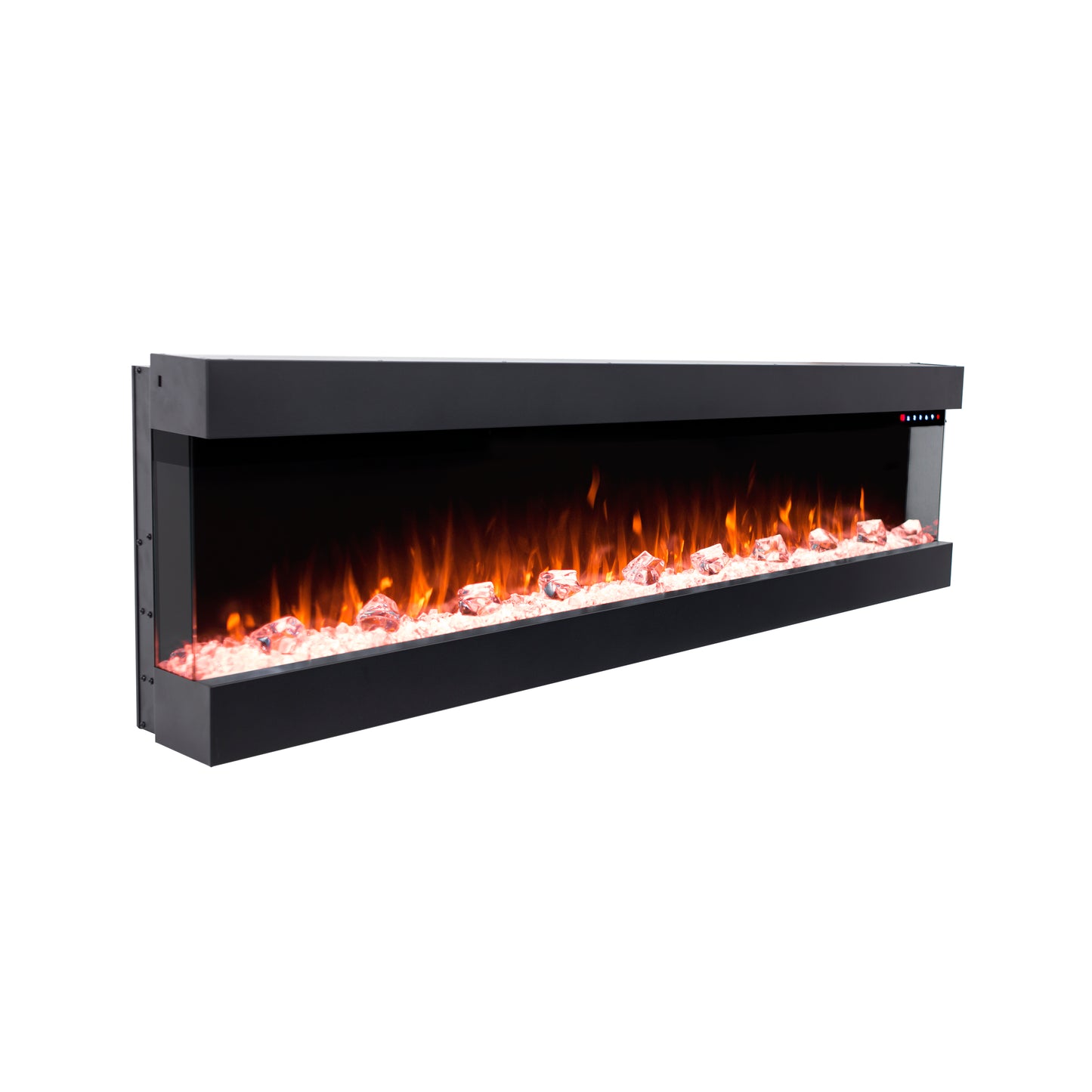 Lucia 72 inch 3 Sided Wall Mounted and Recessed/ Insert Electric Fireplace Heater