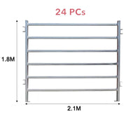 24PCs 2.1M x 1.8M Cattle Sheep Panel 50mm Horse Panel