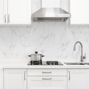 Tongue and Groove Interlocking Hollow Waterproof PVC Panels-600mm Width Carrera Marble Tiles