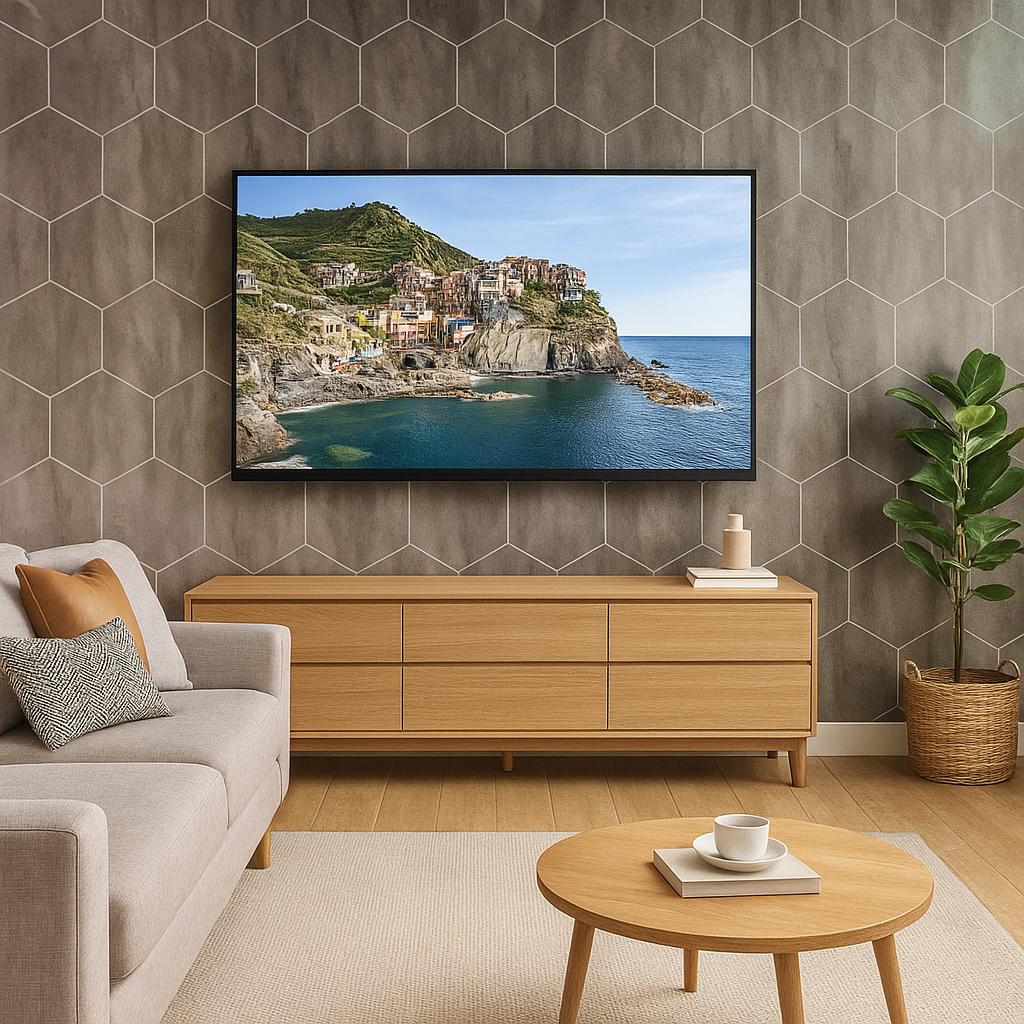 1000mm Width Interior Complicated Cutline Waterproof PVC Wall Panel Hexagon Metallic Grey