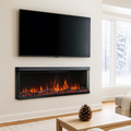 Longford 60" 3 Sided Free Standing Built-in Recessed / Wall-mounted Heater Electric Fireplace