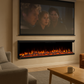Longford 100" Three Sided Viewing Built-in Recessed / Wall mounted Heater Electric Fireplace