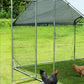 Large 2.2x1.4x1.75M Walk-in Steel Metal Chicken Coop Run Enclosure Poultry Cage