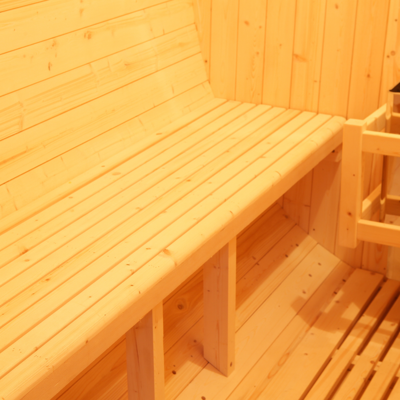 Greenland Outdoor 2 Person Traditional Barrel Finnish Steam Sauna 4500w 1.8x1.2m Hemlock