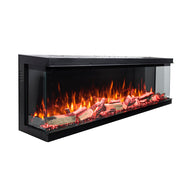Vienna 50" Extra Deep Three Sided Built-in Recessed / Wall mounted Heater Electric Fireplace