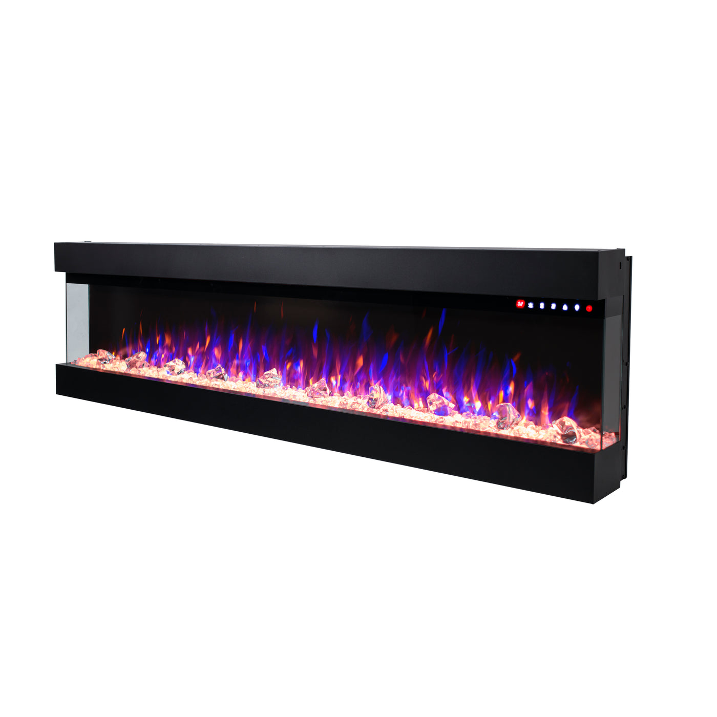 Lucia 72 inch 3 Sided Wall Mounted and Recessed/ Insert Electric Fireplace Heater