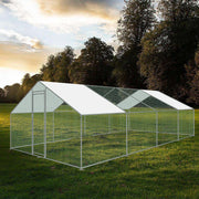 Walk-in 3X8X2M Steel Metal Chicken Coop Run Enclosure Poultry Cage