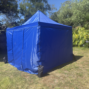 3X3M Folding Gazebo Hammertone finish frame Marquee Pop Up Outdoor Shade Canopy Blue