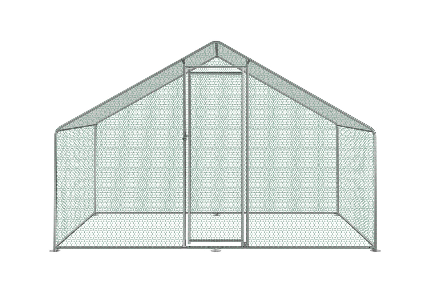 Large 2.2x1.4x1.75M Walk-in Steel Metal Chicken Coop Run Enclosure Poultry Cage