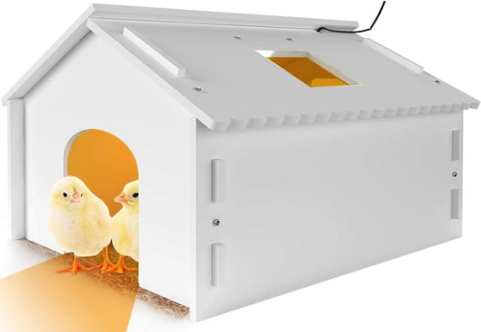 Electric Poultry Chick Chicken Brooder Incubator Heater Warmer Heat Warm Lamp Brooding White