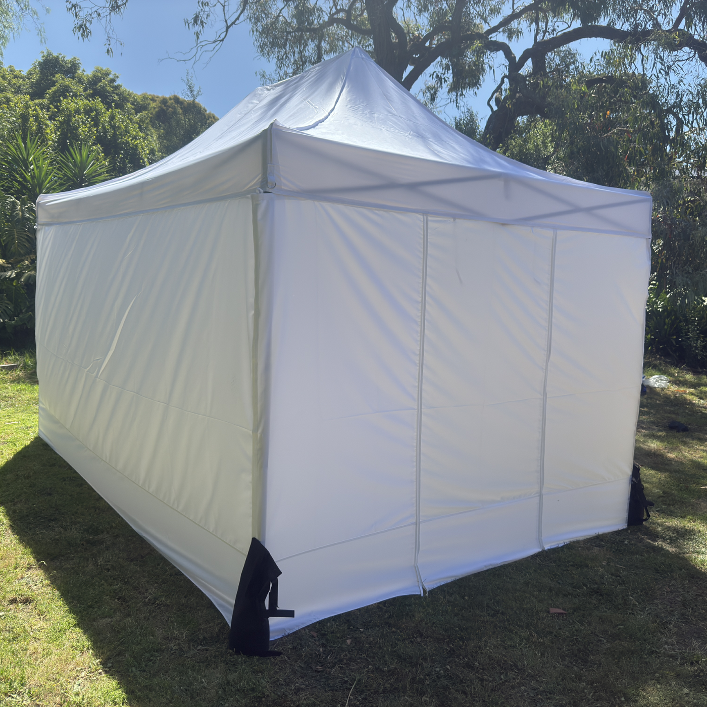 3X4.5M Folding Gazebo Hammertone finish frame Marquee Pop Up Outdoor Shade Canopy White