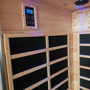 New Model 2-Person Luxury Indoor Far-Infrared Sauna 1800W Premium Marble Decor Edition