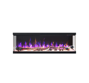 Vienna 50" Extra Deep Three Sided Built-in Recessed / Wall mounted Heater Electric Fireplace