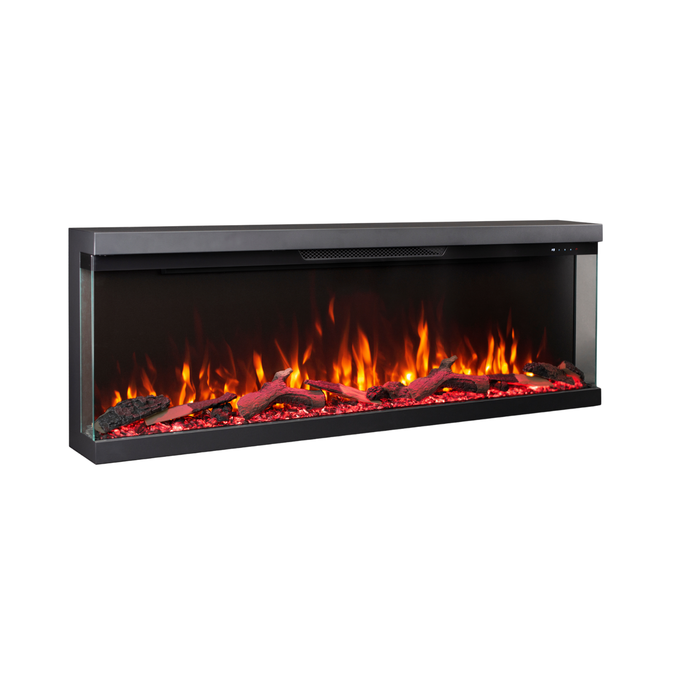 Longford 50" 3 Sided Free-Standing Viewing Built-in Recessed / Wall-mounted Heater Electric Fireplace