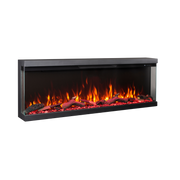 Longford 72" 3 Sided Free Standing Built-in Recessed / Wall mounted Heater Electric Fireplace