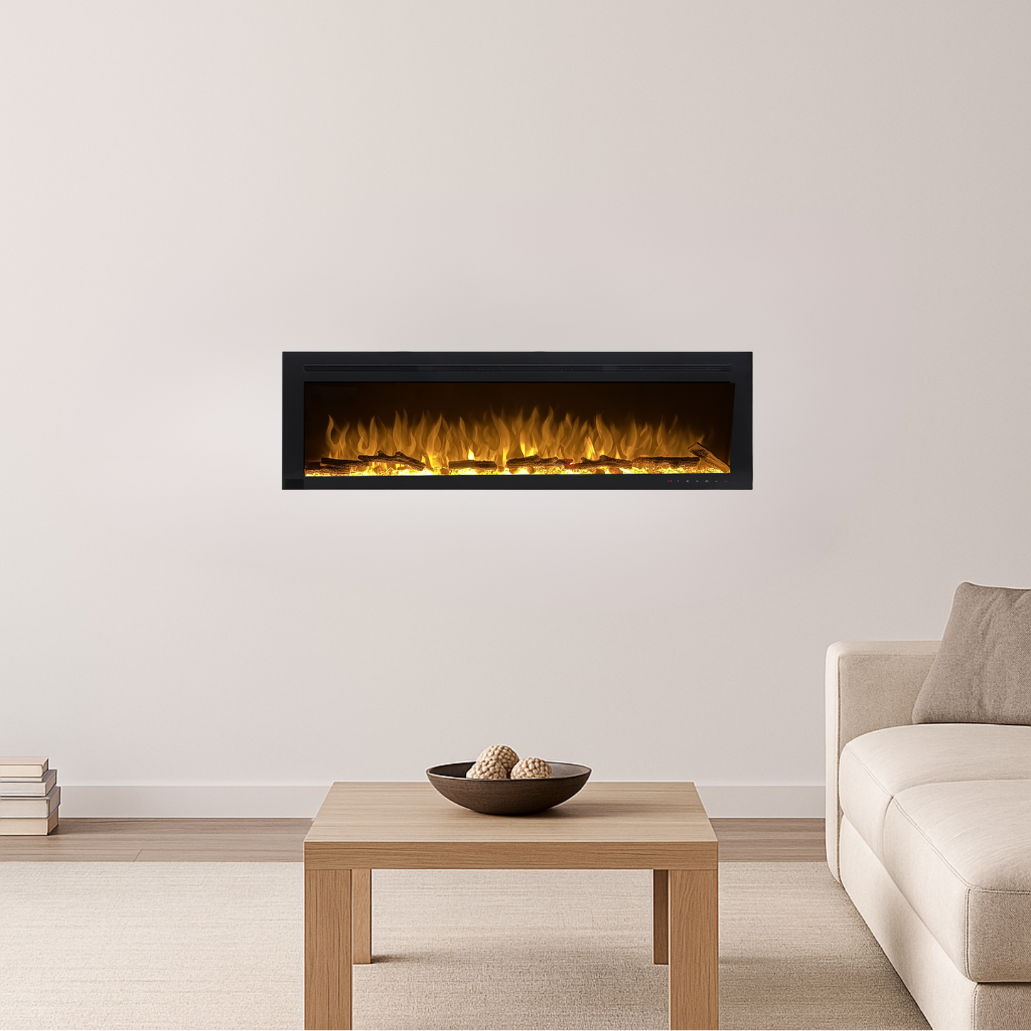 Aurelia 50" Built-in Recessed / Wall mounted Heater Electric Fireplace
