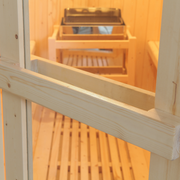 Greenland Outdoor 2 Person Traditional Barrel Finnish Steam Sauna 4500w 1.8x1.2m Hemlock