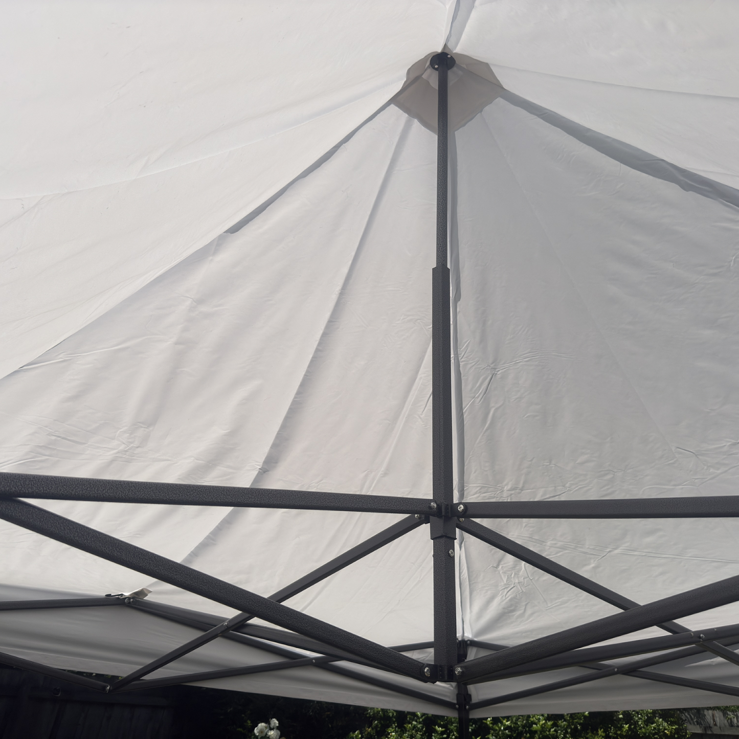 3X3M Folding Gazebo Hammertone finish frame Marquee Pop Up Outdoor Shade Canopy White