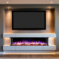 Vienna 60" Extra Deep Three Sided  Built-in Recessed / Wall mounted Heater Electric Fireplace
