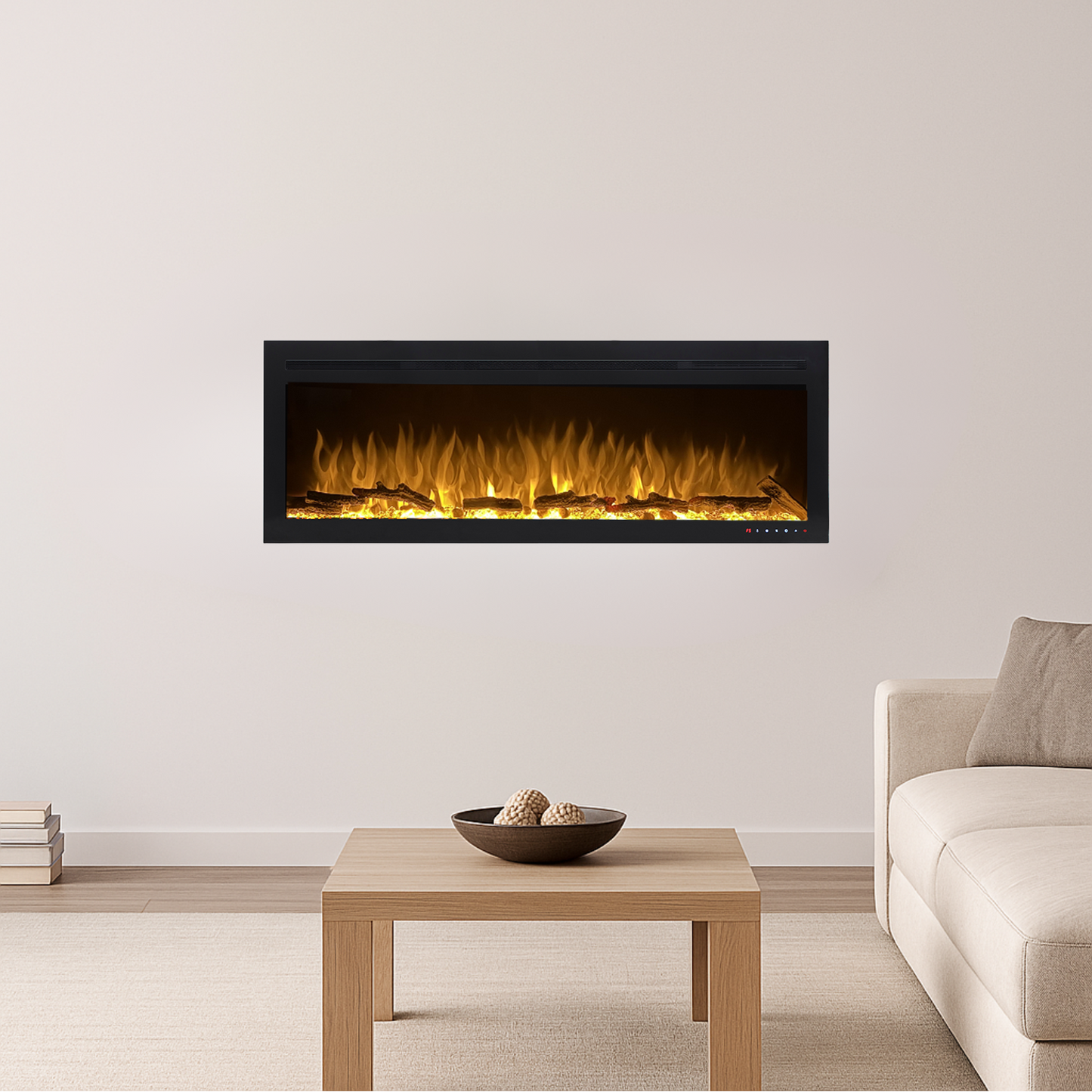 Aurelia 60" Built-in Recessed / Wall mounted Heater Electric Fireplace