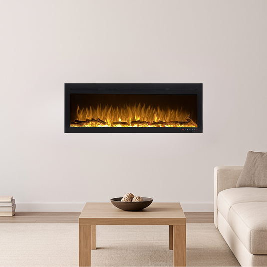 Aurelia 60" Built-in Recessed / Wall mounted Heater Electric Fireplace