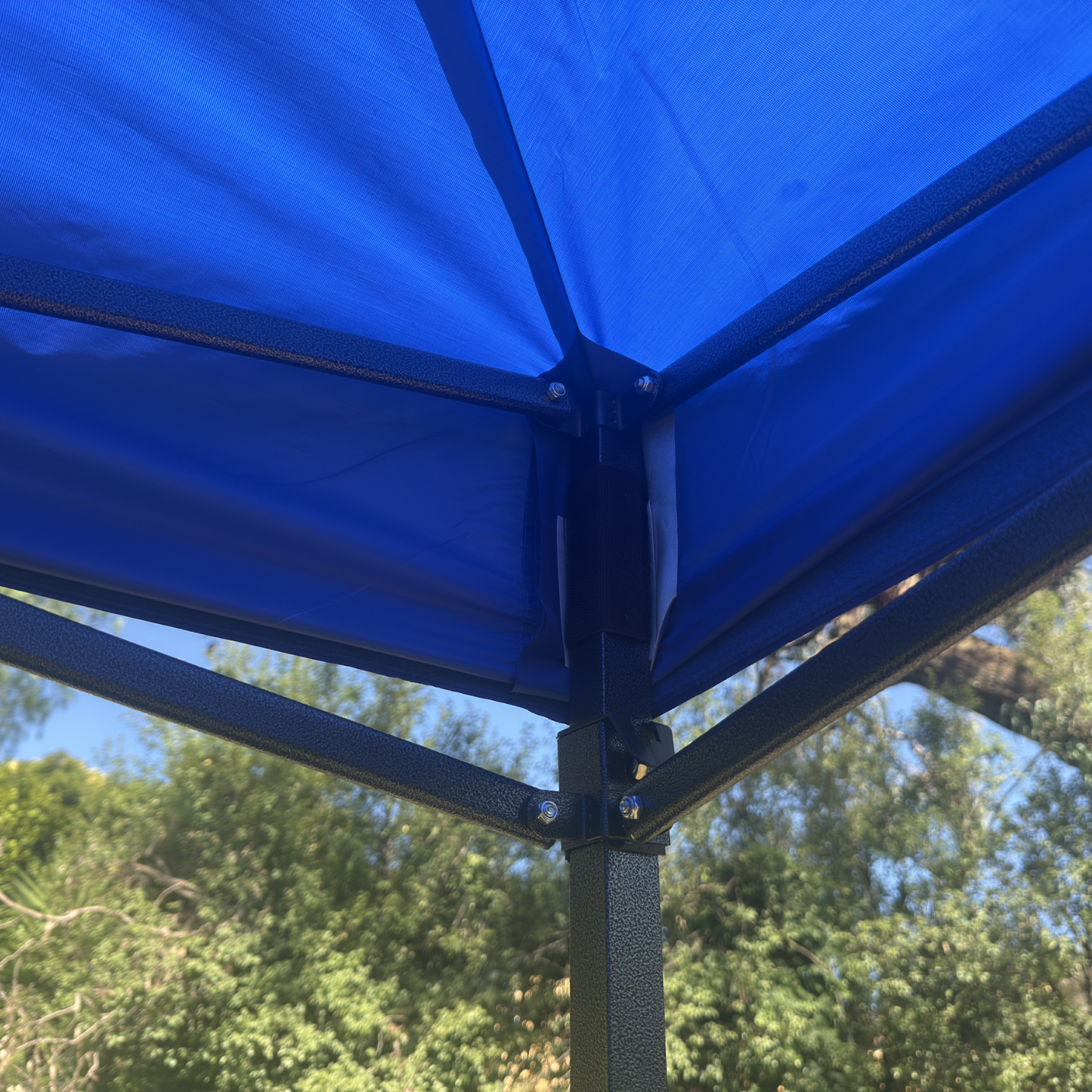 3X3M Folding Gazebo Hammertone finish frame Marquee Pop Up Outdoor Shade Canopy Blue