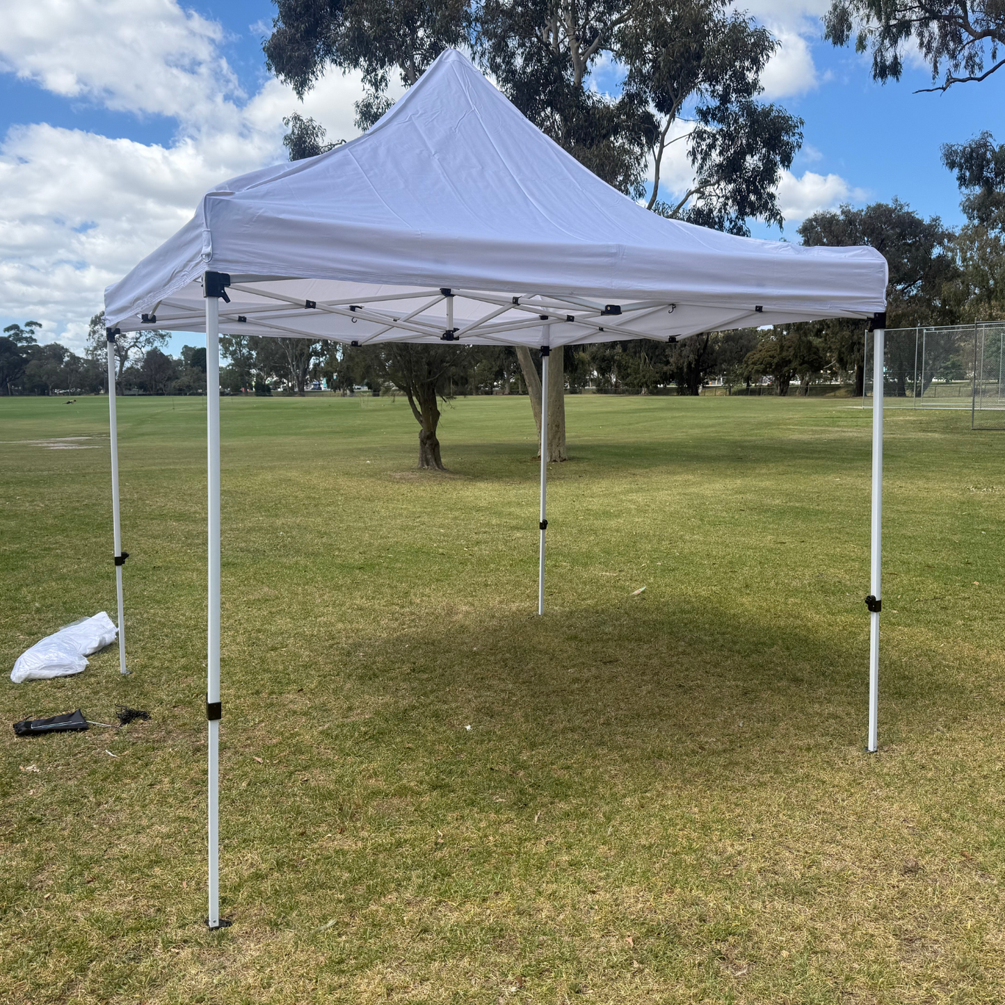 3X3M Folding Gazebo Powder-coated finish frame Marquee Pop Up Outdoor Shade Canopy White