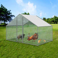 Large 2.2x1.4x1.75M Walk-in Steel Metal Chicken Coop Run Enclosure Poultry Cage
