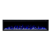 Horizon 72" Slim Trim Black Built-in Recessed / Wall mounted Heater Electric Fireplace