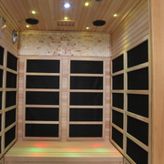 New Model 2-Person Luxury Indoor Far-Infrared Sauna 1800W Premium Marble Decor Edition