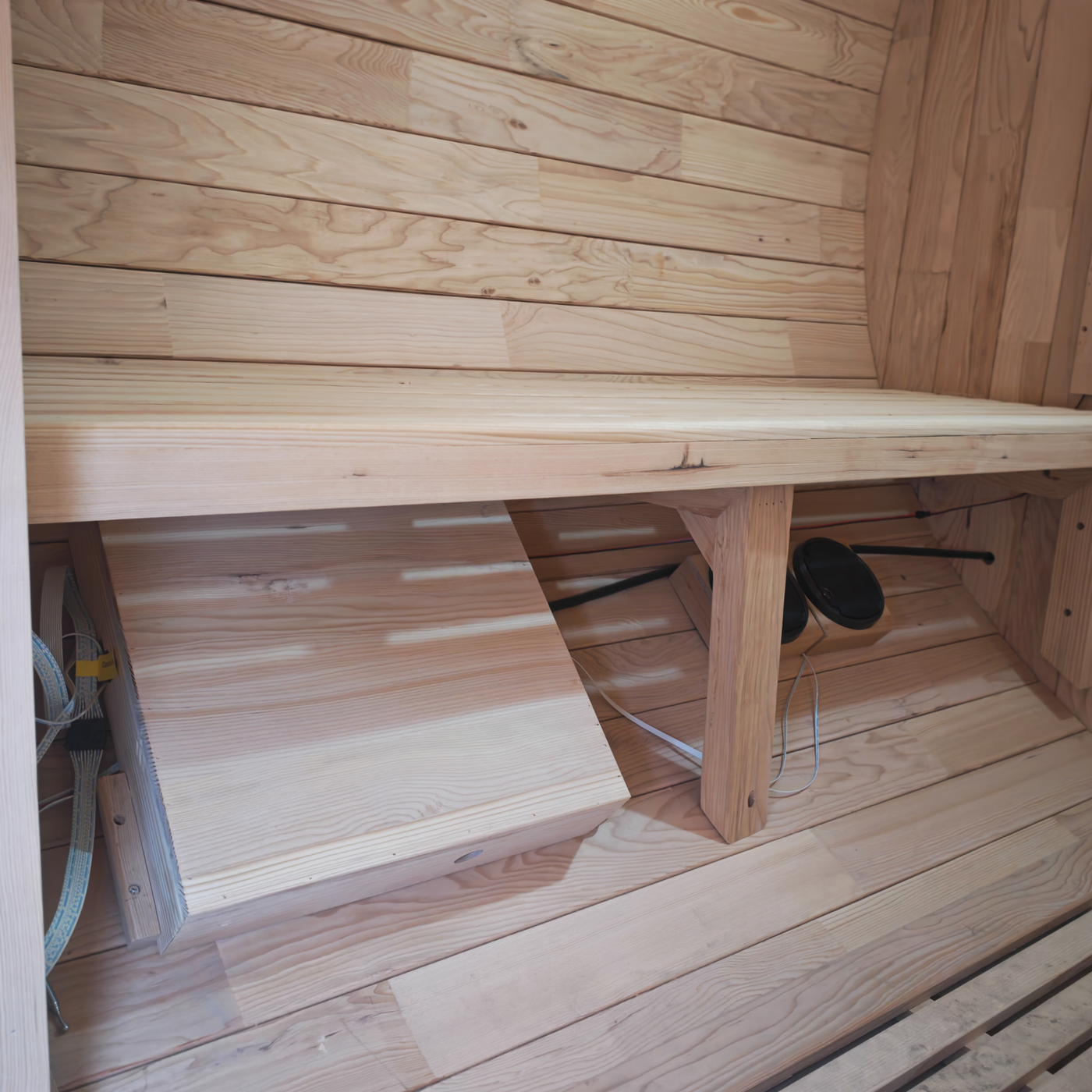 Greenland Outdoor 2 Person Traditional Barrel Finnish Steam Sauna 4500w 1.8x1.2m Hemlock