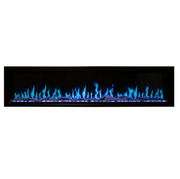 Lumi 72" Narrow Trim Seamless Built-in/Recessed & Wall-Mounted Electric Fireplace Heater WIFI Bluetooth Speaker