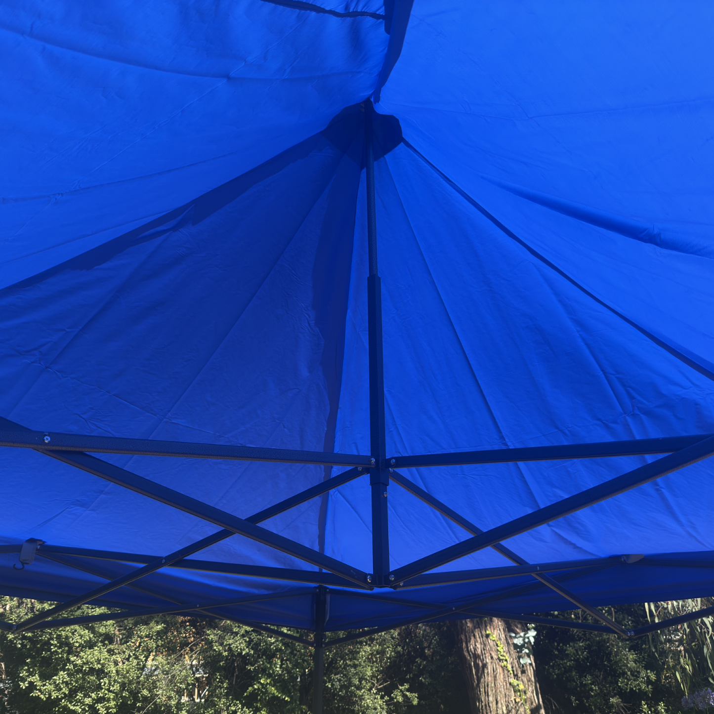 3X3M Folding Gazebo Hammertone finish frame Marquee Pop Up Outdoor Shade Canopy Blue