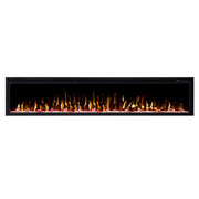 Horizon 84" Slim Trim Black Built-in Recessed / Wall mounted Heater Electric Fireplace