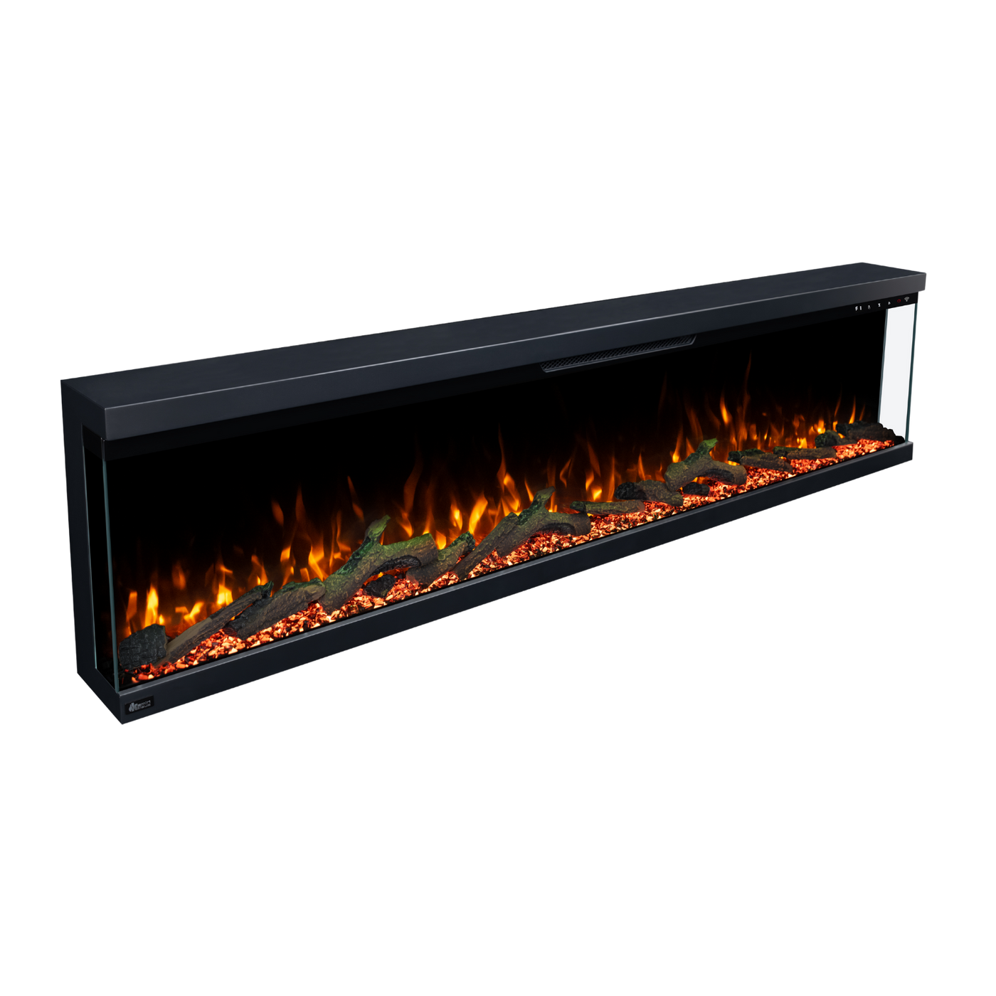 Longford 84" 3 Sided Free Standing Built-in Recessed / Wall-mounted Heater Electric Fireplace
