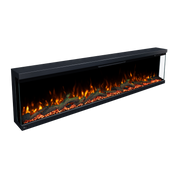 Longford 84" 3 Sided Free Standing Built-in Recessed / Wall-mounted Heater Electric Fireplace