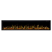 Horizon 84" Slim Trim Black Built-in Recessed / Wall mounted Heater Electric Fireplace