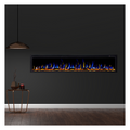 Horizon 84" Slim Trim Black Built-in Recessed / Wall mounted Heater Electric Fireplace
