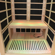 New Model 2-Person Luxury Indoor Far-Infrared Sauna 1800W Premium Marble Decor Edition