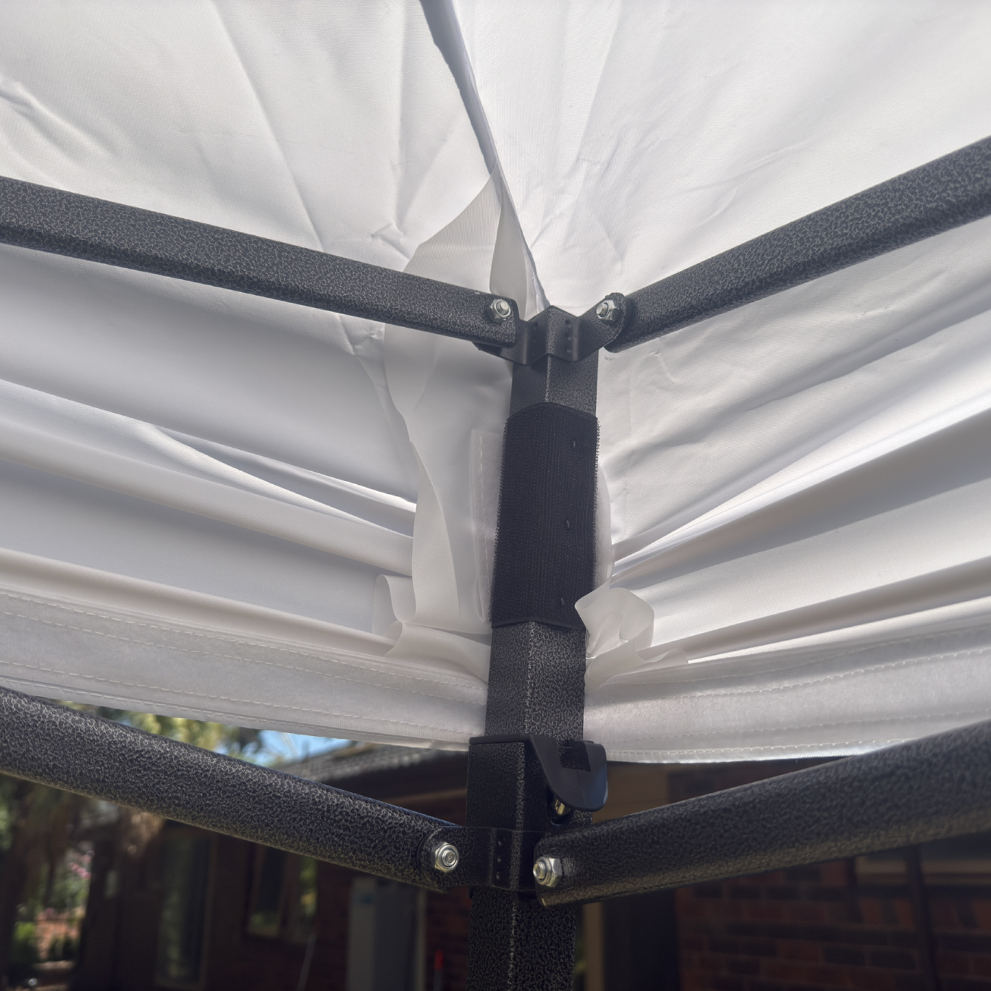 3X3M Folding Gazebo Hammertone finish frame Marquee Pop Up Outdoor Shade Canopy White