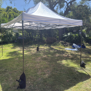 3X4.5M Folding Gazebo Hammertone finish frame Marquee Pop Up Outdoor Shade Canopy White