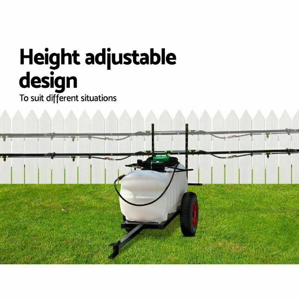100L 12V Tow Behind Weed Sprayer trailer 5m Boom Garden Spray