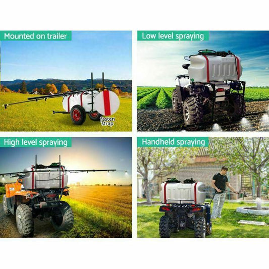 100L 12V Tow Behind Weed Sprayer trailer 5m Boom Garden Spray